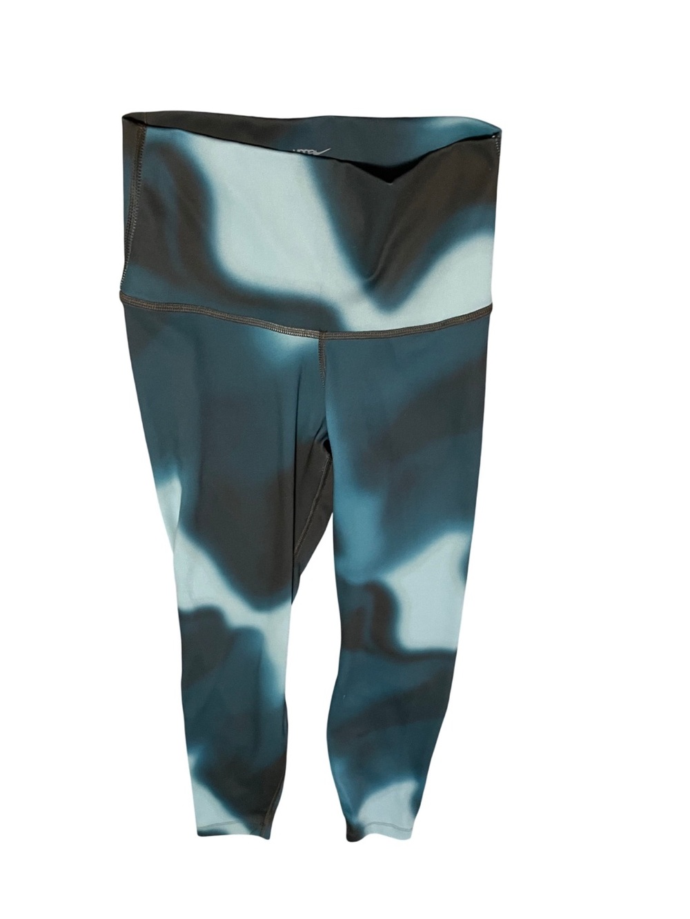 Nike Blue and Black Abstract High-Rise Leggings